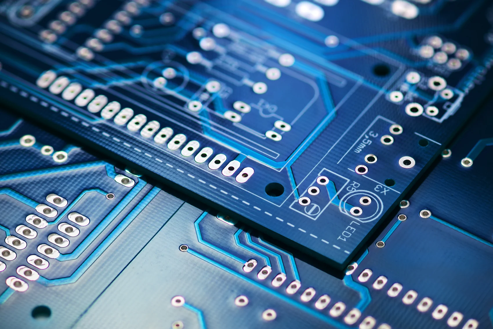 Close-up of an electronic circuit board