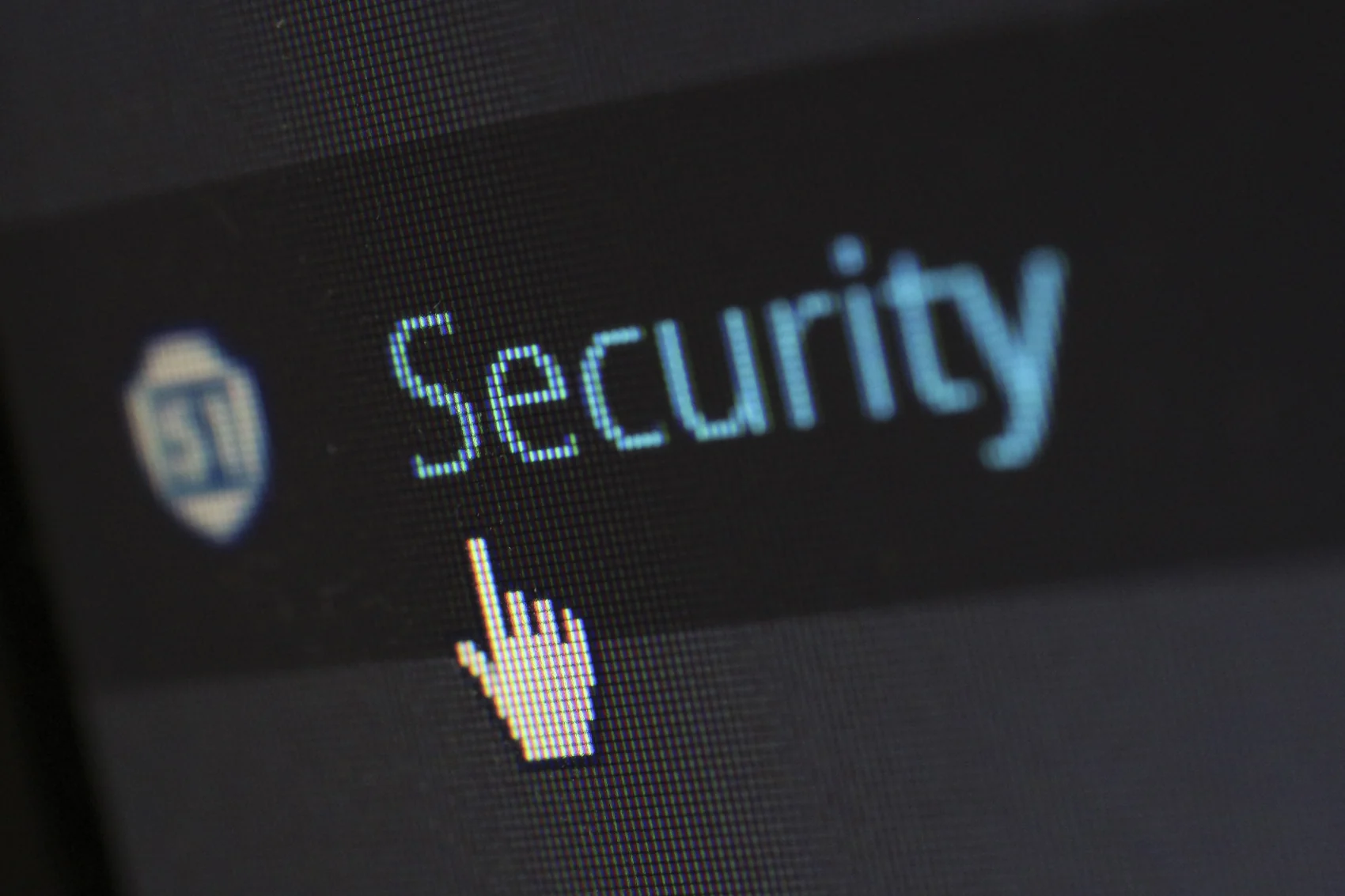 Security setting displayed on a computer screen